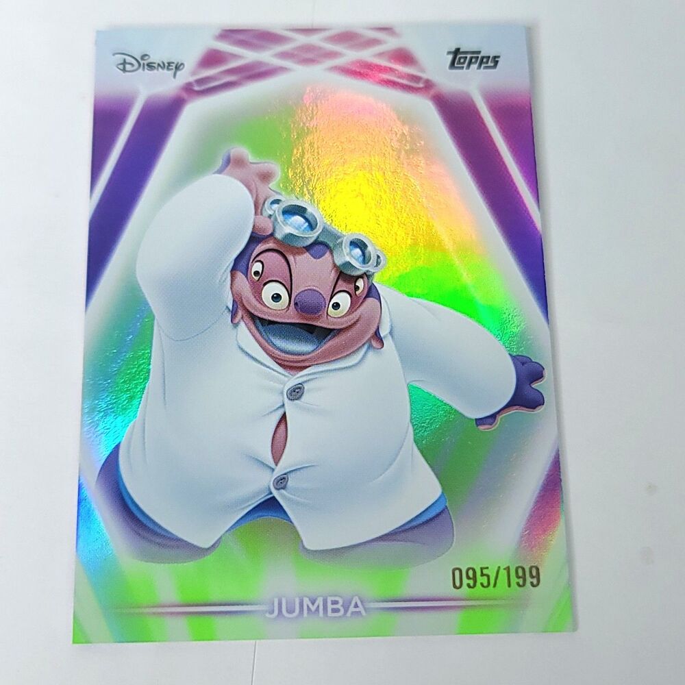 Jumba Topps 2026 Disney Neon Holo Parallel Refractor Limited 095/199
